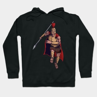 Spartan warrior mascot character design vector illustration Hoodie